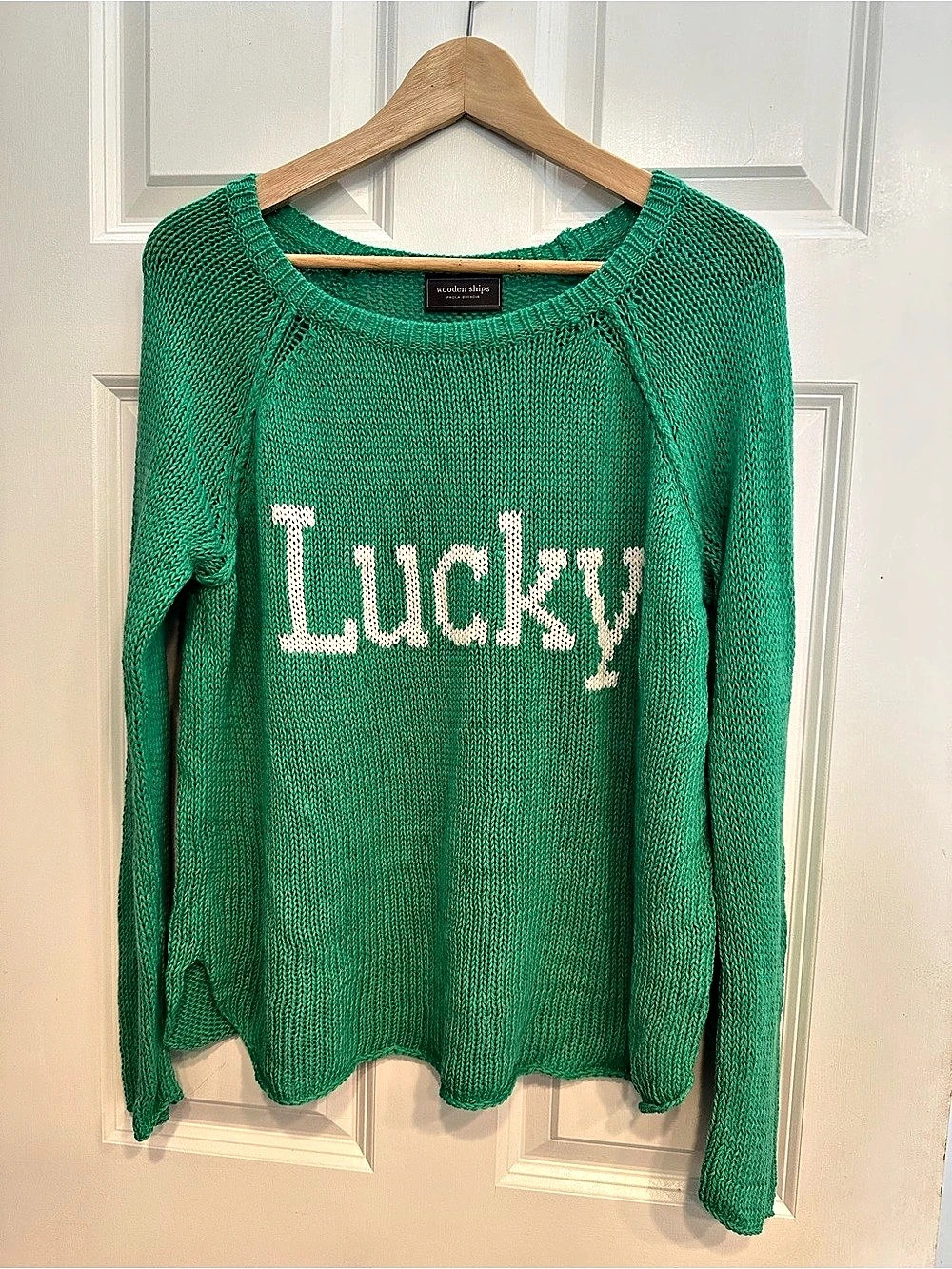 wooden ships Lucky Sweater Green Knit